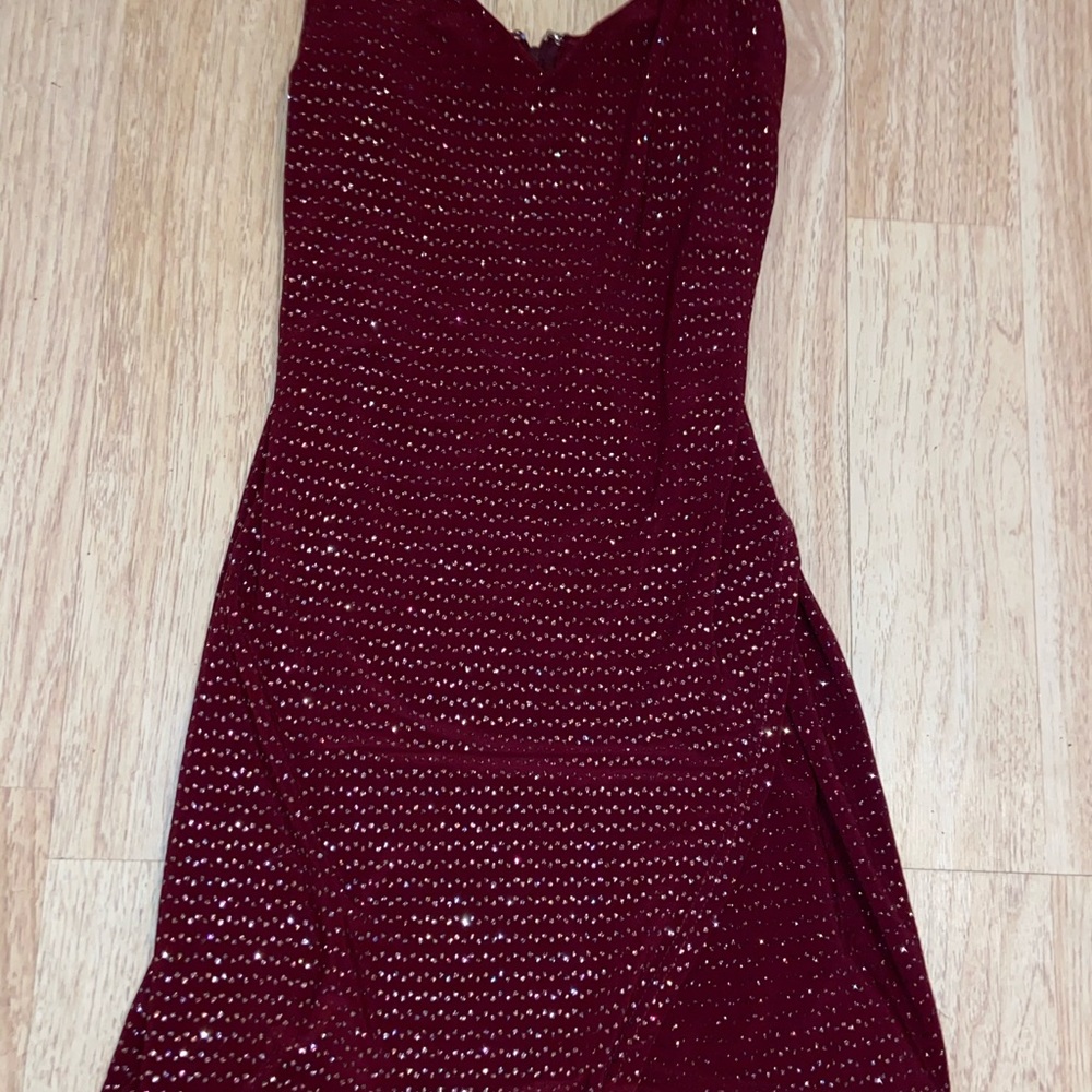 Burgundy sparkly dress